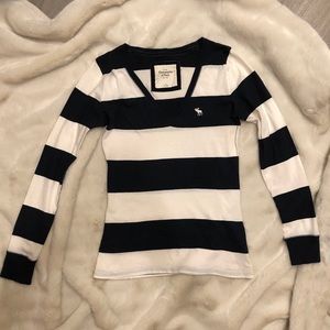 Abercrombie and Fitch Striped Long Sleeve Shirt